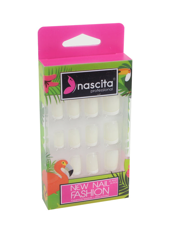 Nascita French Takma Tırnak Beyaz 24’lü Set NASNAIL0030