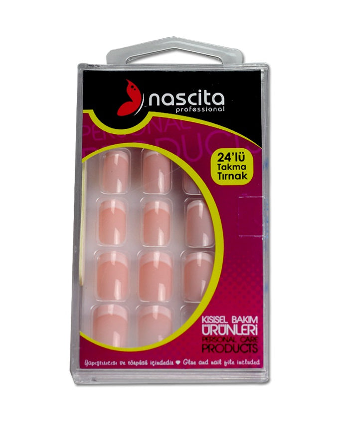 Nascita French Takma Tırnak Pembe 24’lü Set NASNAIL0072