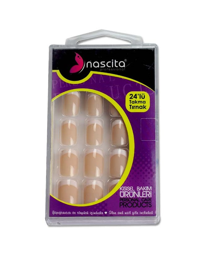 Nascita French Takma Tırnak Sarı 24’lü Set NASNAIL0081