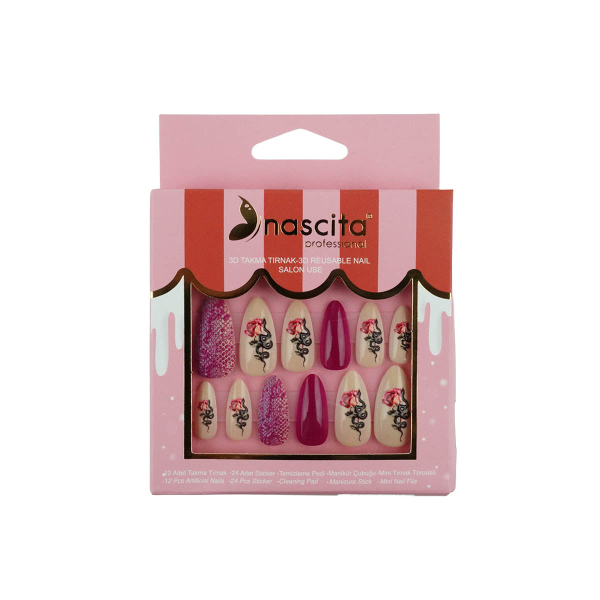 Nascita 3D Hand Made Takma Tırnak NASNAIL0310