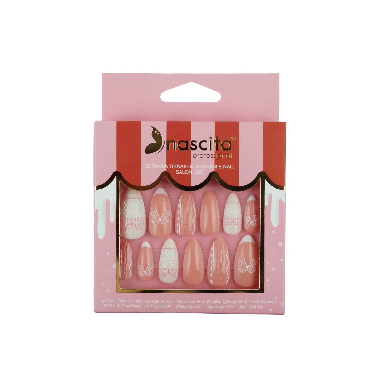 Nascita 3D Hand Made Takma Tırnak NASNAIL0308