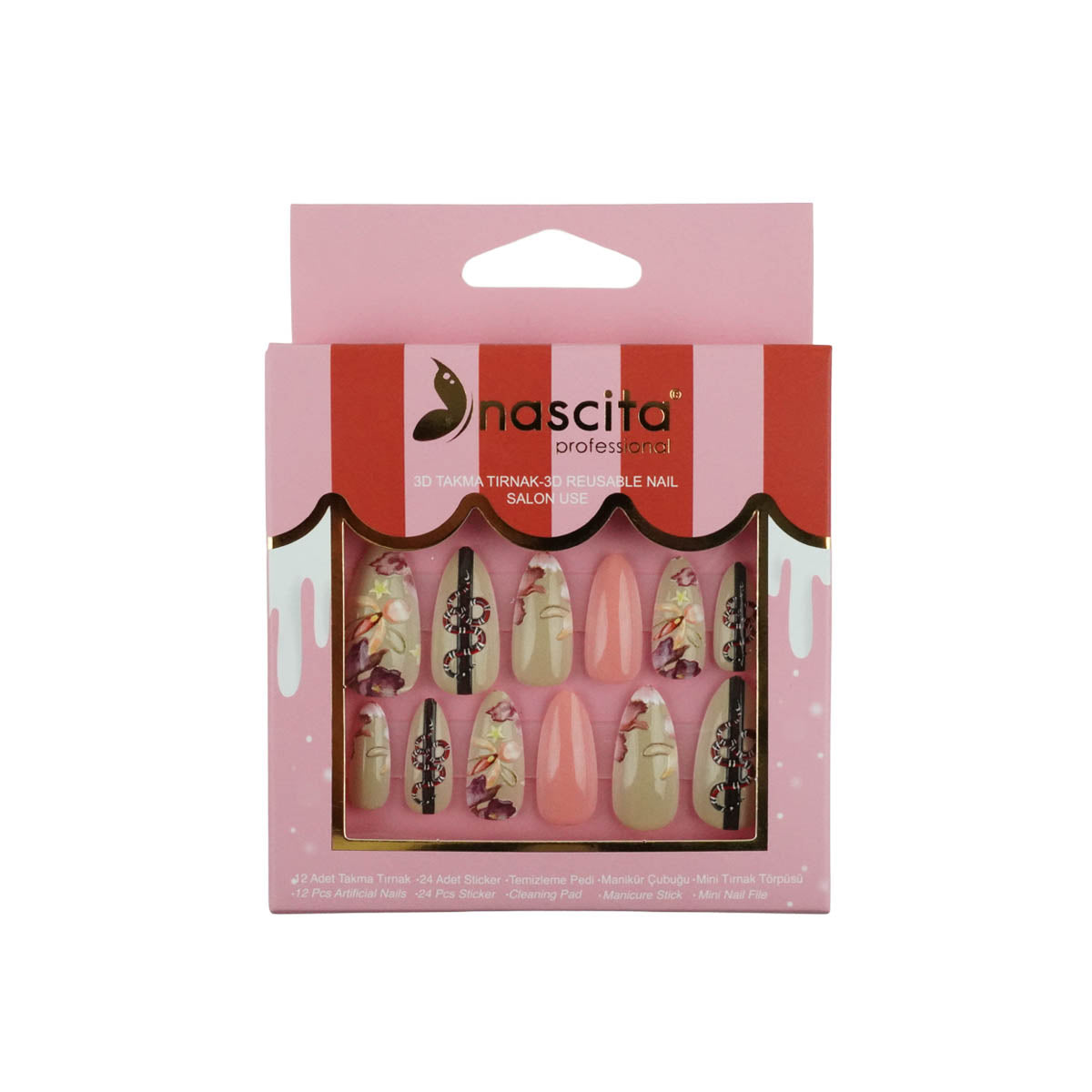 Nascita 3D Hand Made Takma Tırnak NASNAIL0305