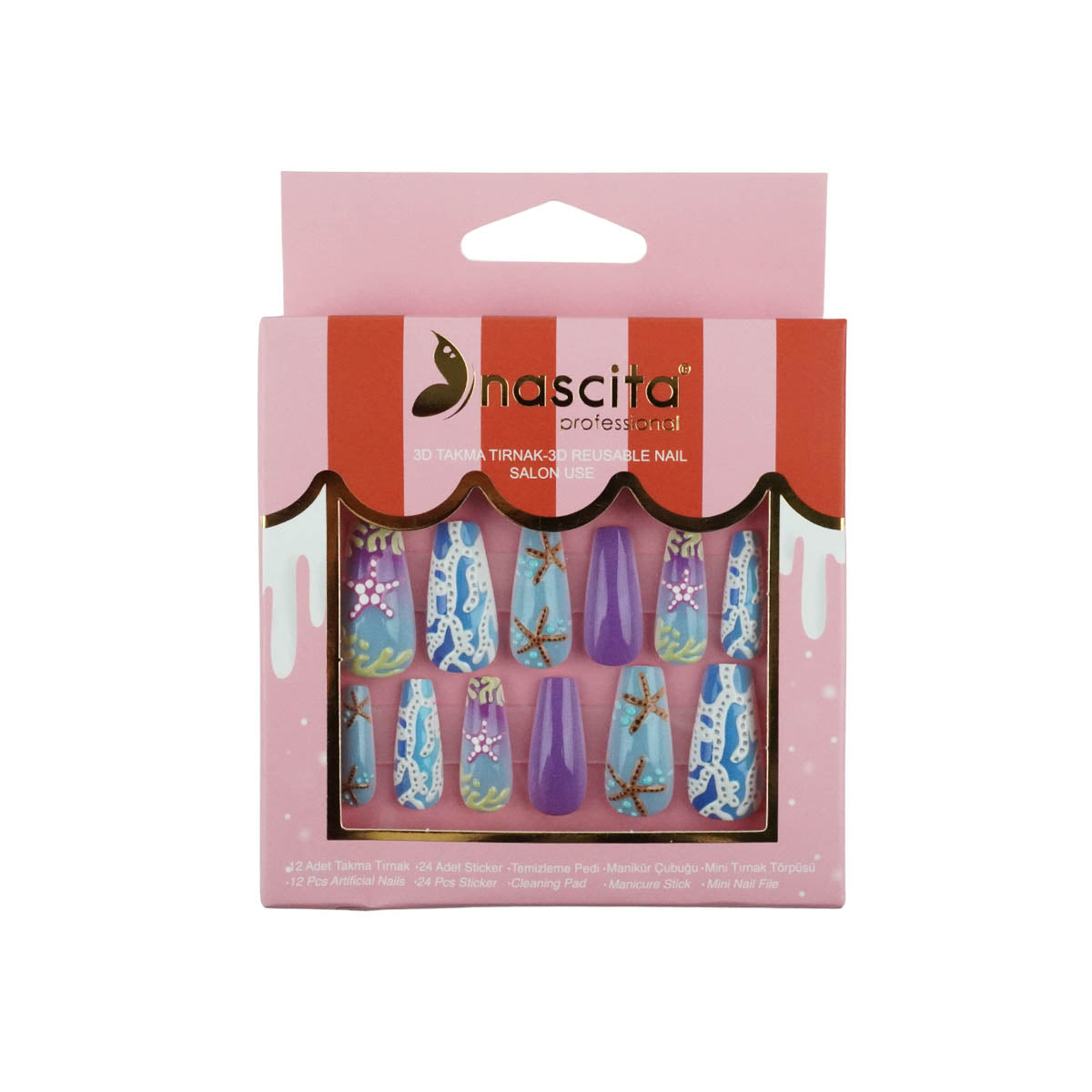 Nascita 3D Hand Made Takma Tırnak NASNAIL0301
