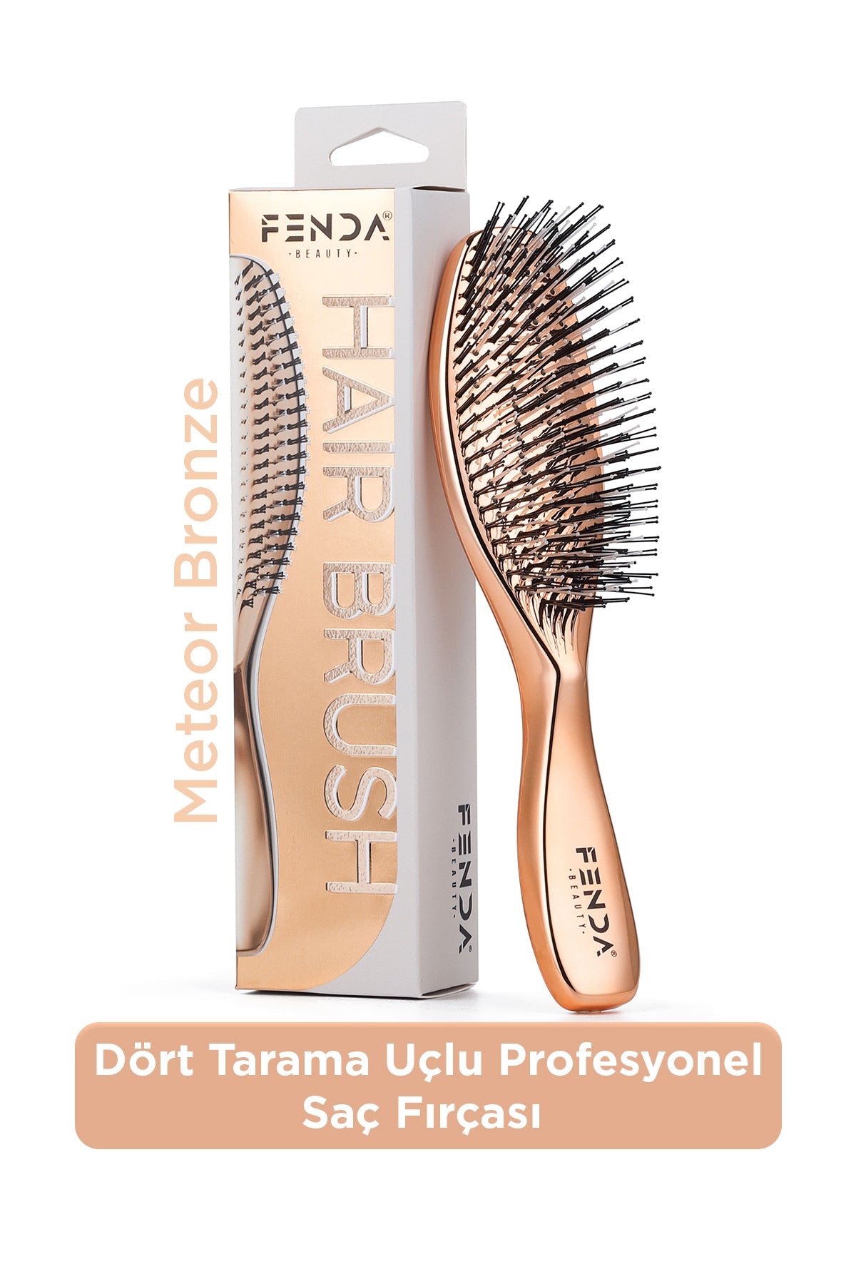 Fenda Profesyonel 4 Pinli Slim Bronz Saç Fırçası FNDFPRO00007CH