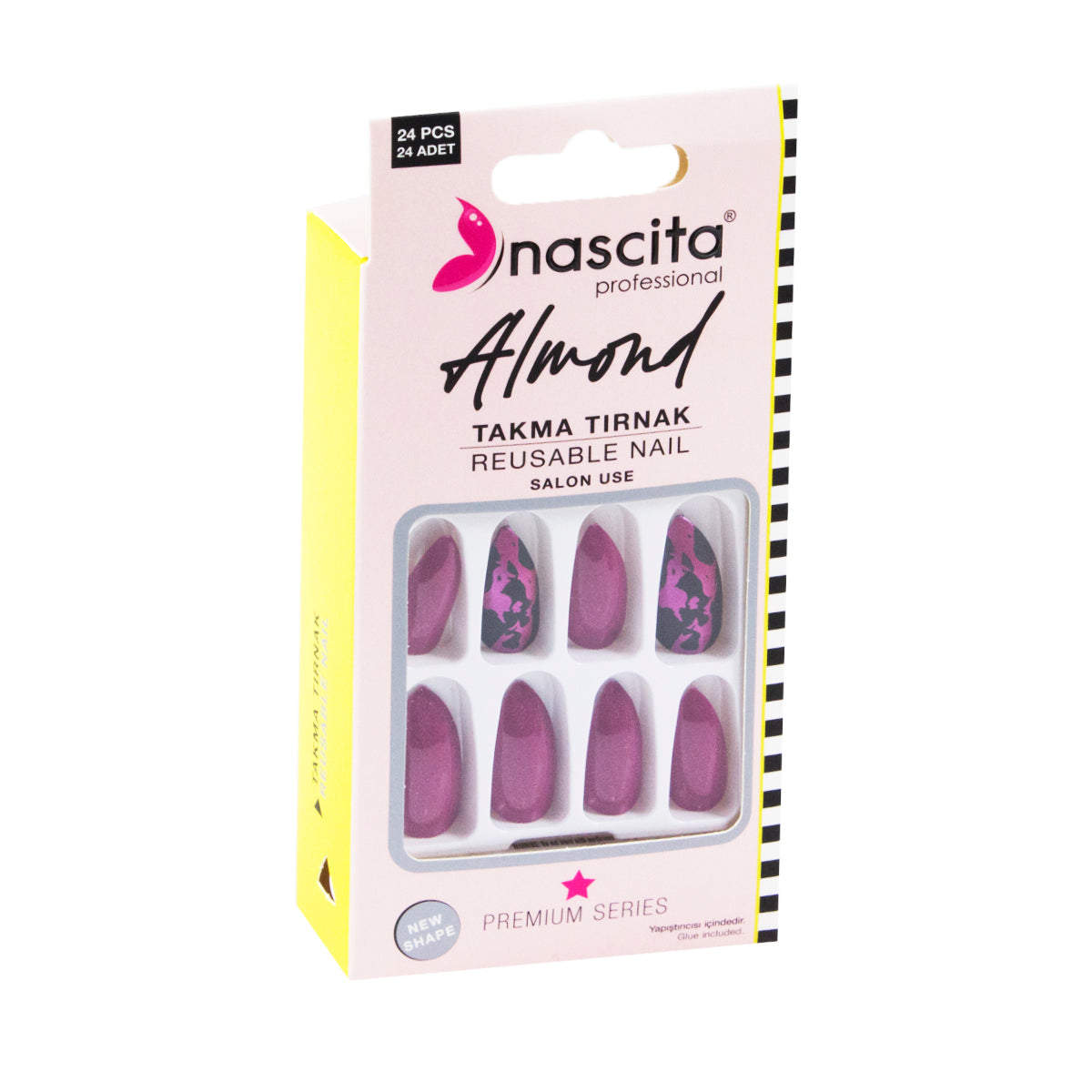 Nascita Almond Takma Tırnak Renkli 24’lü Set NASNAIL00150