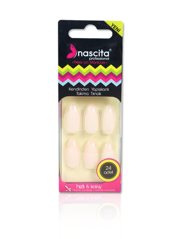 Nascita Badem Kendinden Yapışkanlı Takma Tırnak 24’lü Set NASNAILX0018