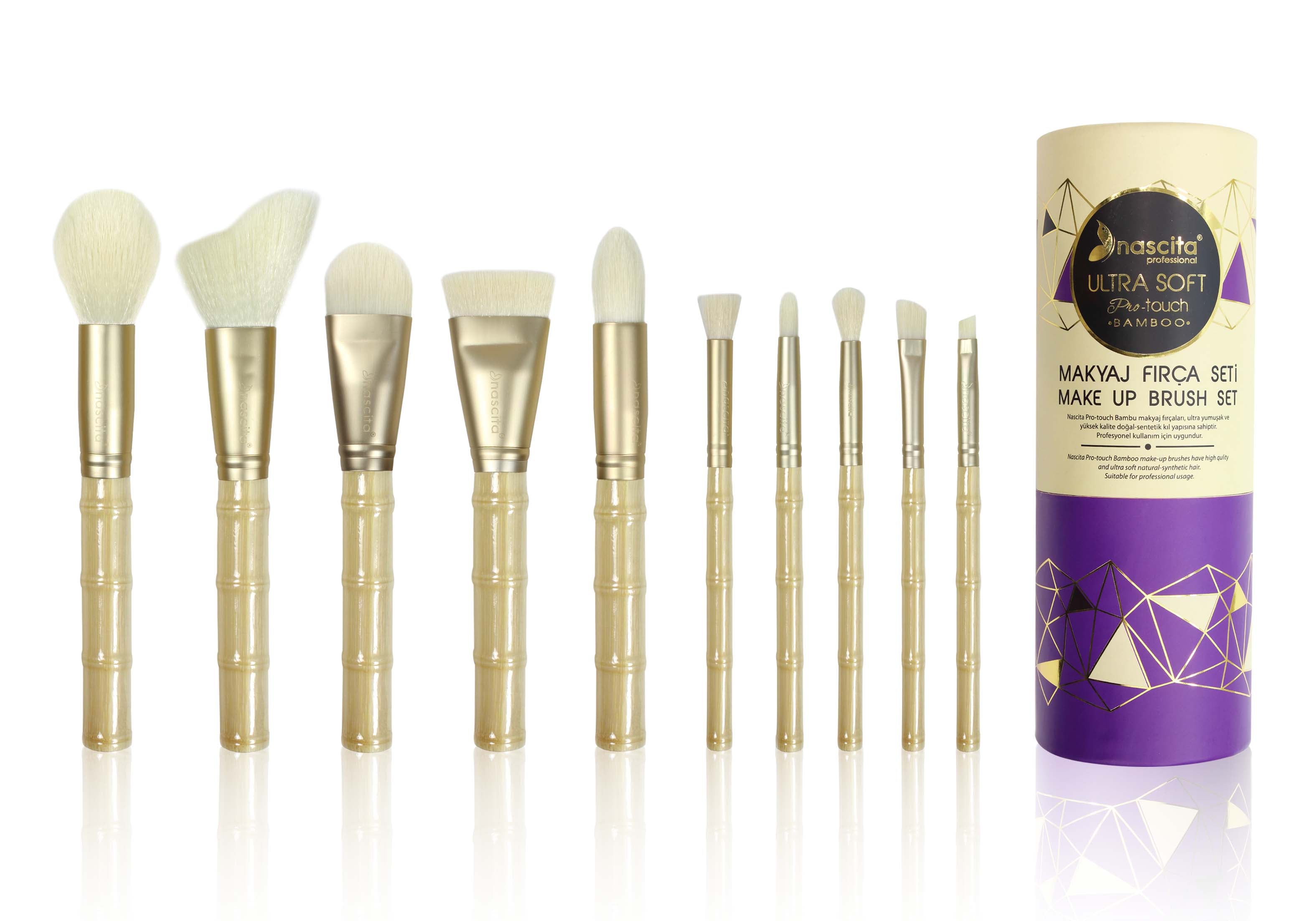 Nascita Profesyonel Bamboo Makyaj Fırça Seti NASBRUSHKVZ04