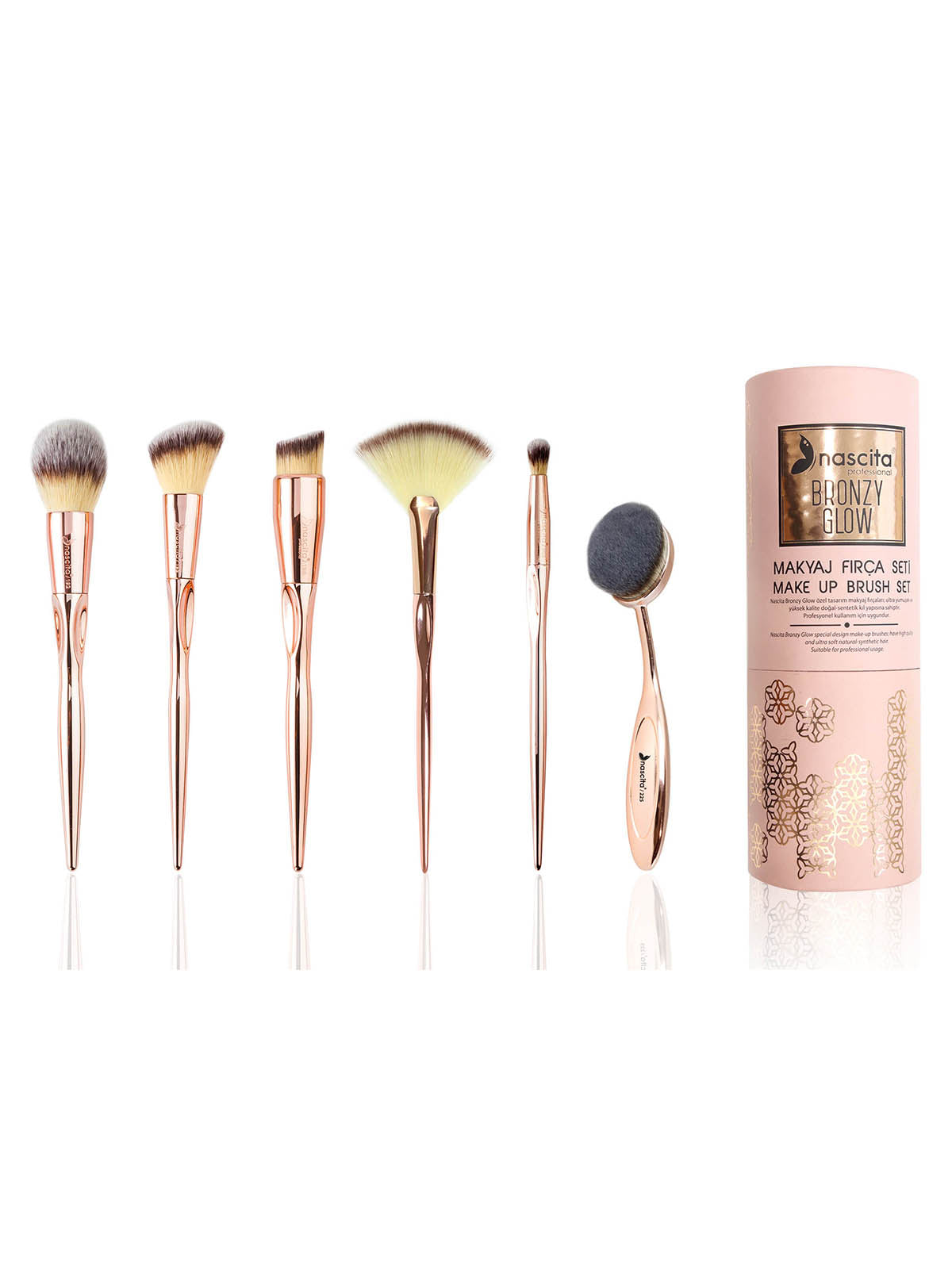 Nascita Bronzy Glow Makyaj Fırça Seti 6'lı NASBRUSHKVZ20