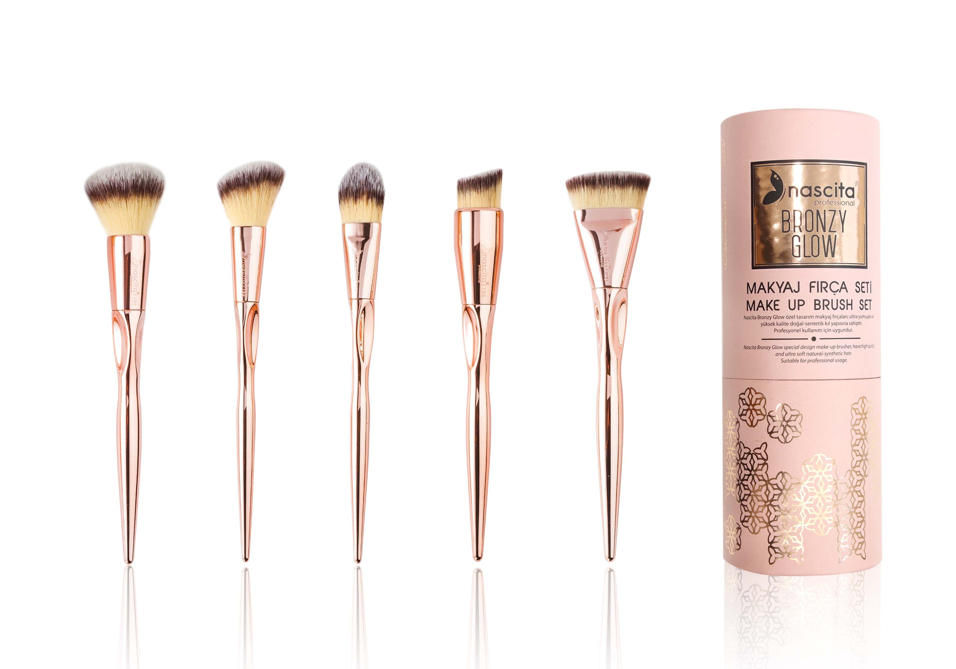 Nascita Bronzy Glow Makyaj Fırça Seti 5'li NASBRUSHKVZ06