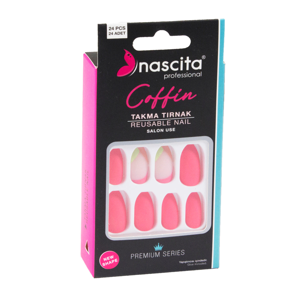 Nascita Coffin Takma Tırnak Renkli 24’lü Set NASNAIL00148