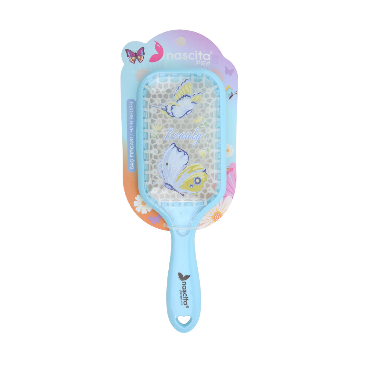 Nascita Desenli Pro Saç Fırçası Mavi NASFPRO00064BLUE