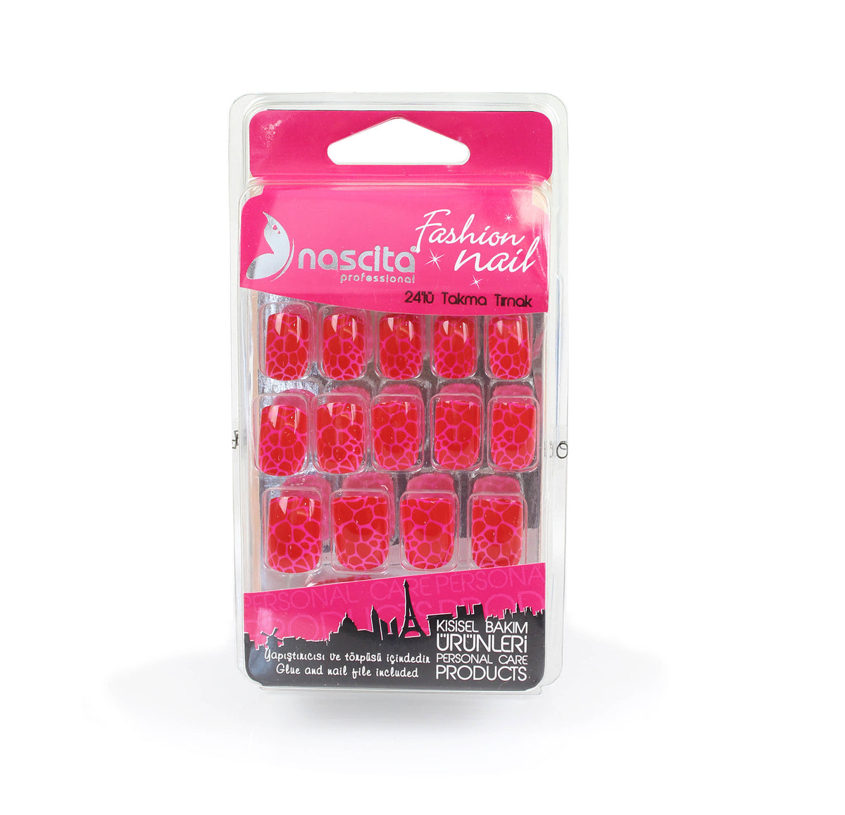 Nascita Takma Tırnak Desenli Pembe 24’lü Set NASNAIL00113