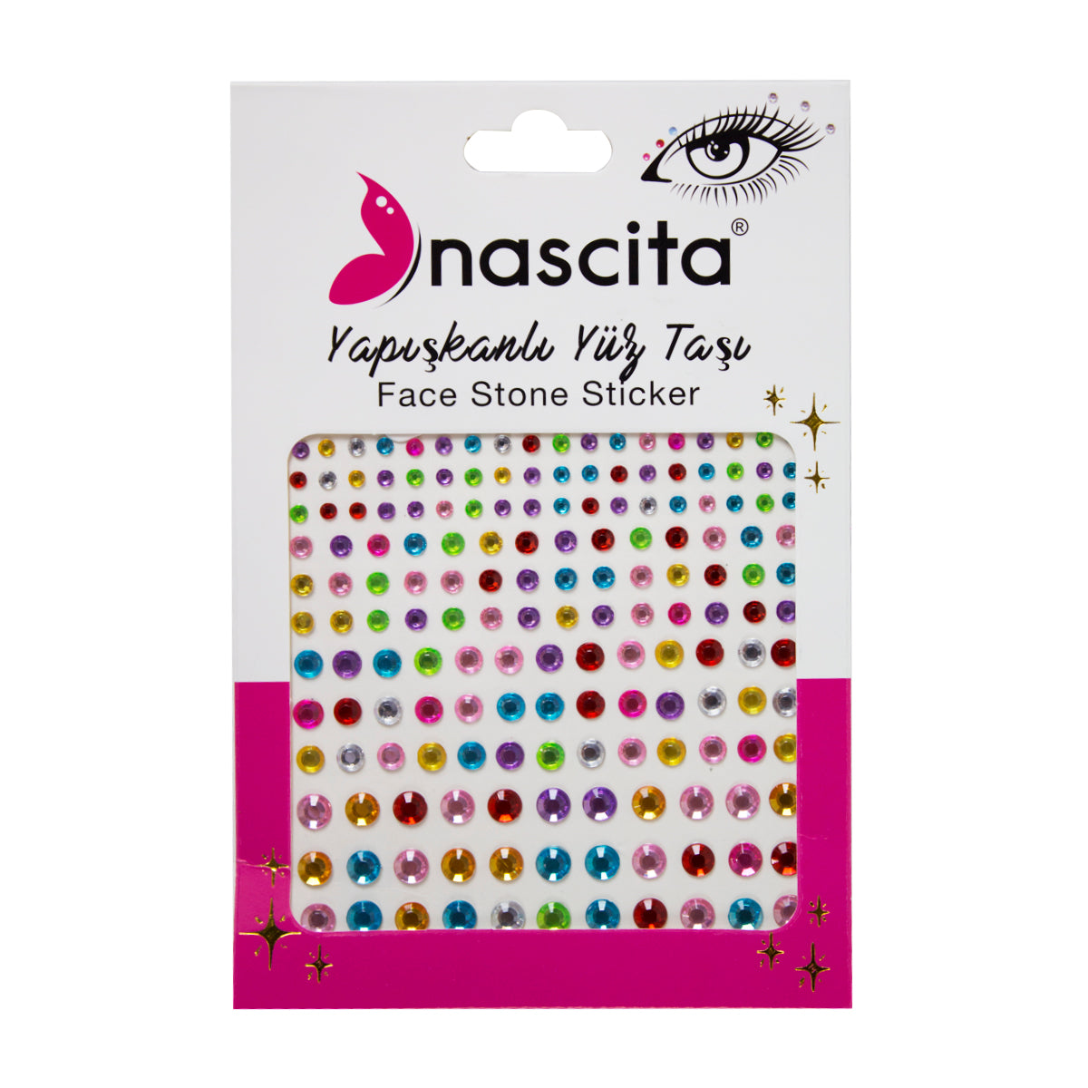 Nascita Face Jewels Yüz Taşı Sticker Seti NASSTICKER0013