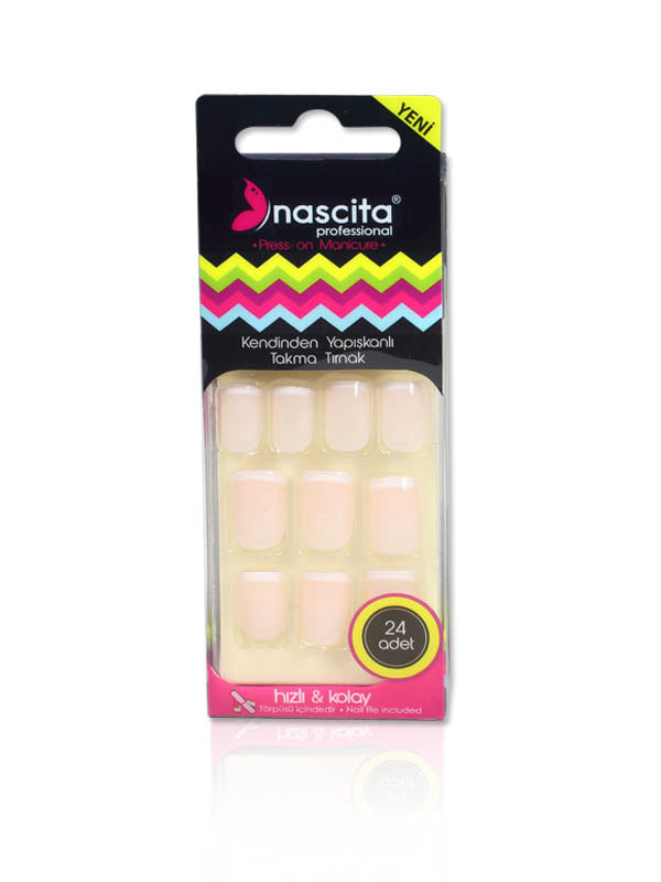 Nascita French Kendinden Yapışkanlı Takma Tırnak 24’lü Set NASNAIL00098