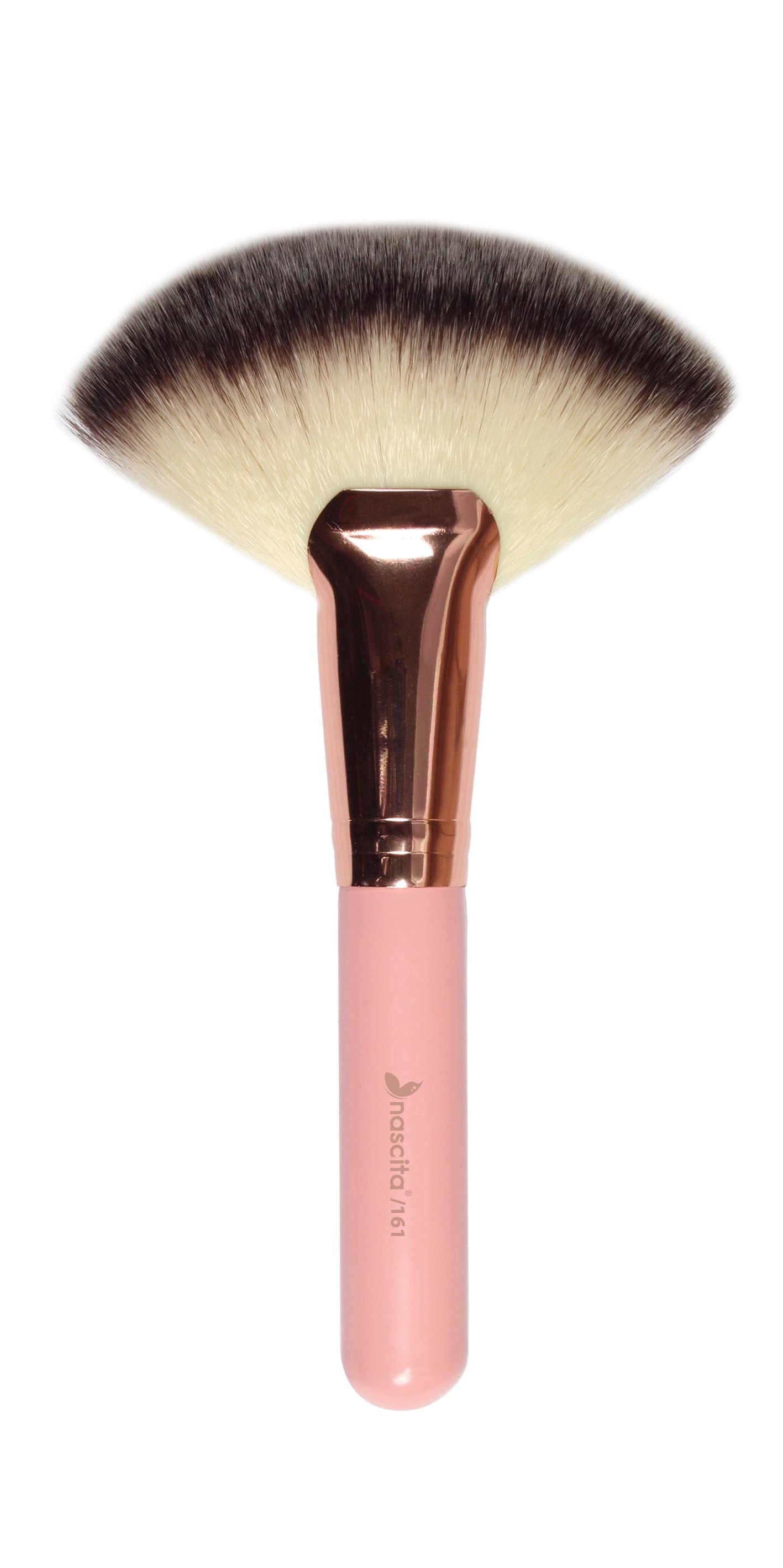 Nascita Geniş Yelpaze Aydınlatıcı Makyaj Fırçası Pembe NASBRUSH0161