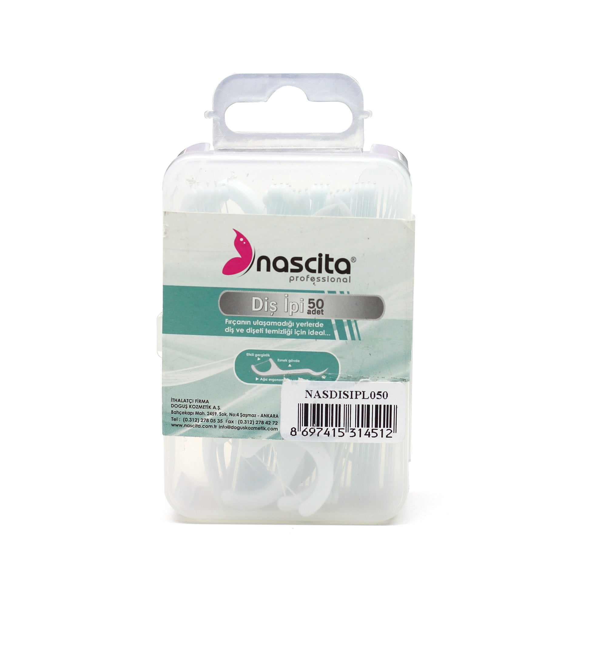 Nascita Kürdanlı Diş İpi Kutulu 50'li Paket NASDISIPL050