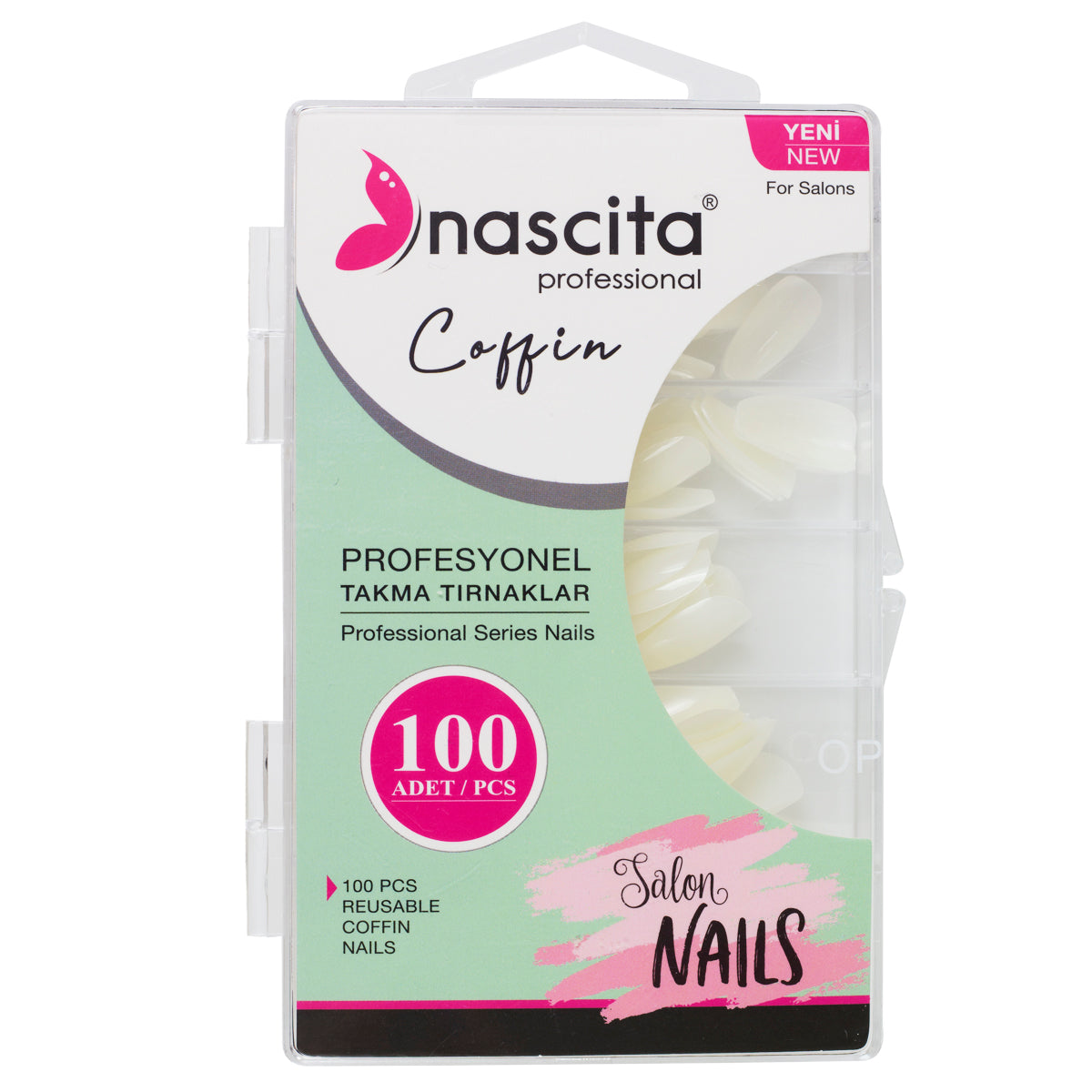 Nascita Coffin Kutulu Takma Tırnak 100’lü Set NASNAIL00169