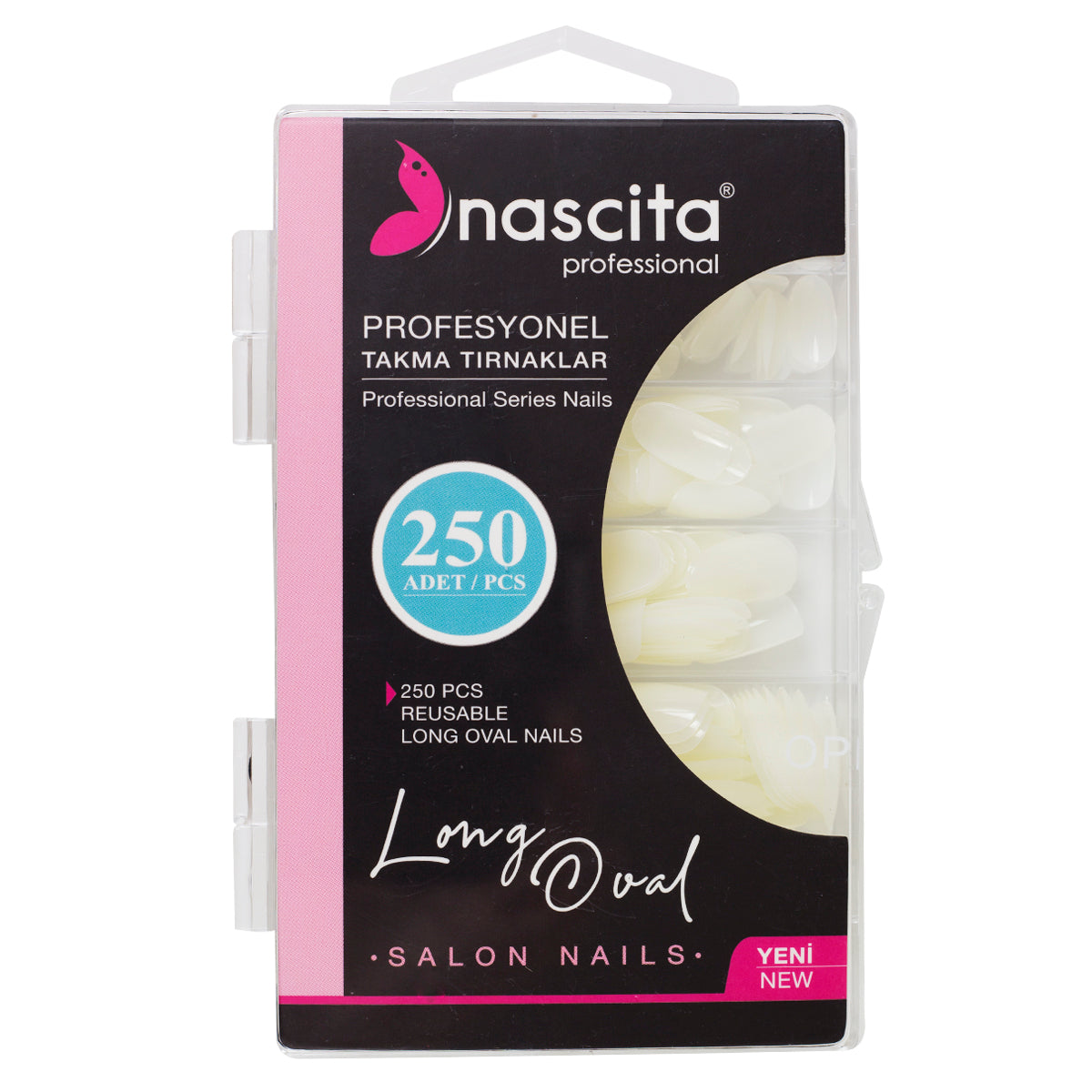 Nascita Long Oval Kutulu Takma Tırnak 250’li Set NASNAIL00171