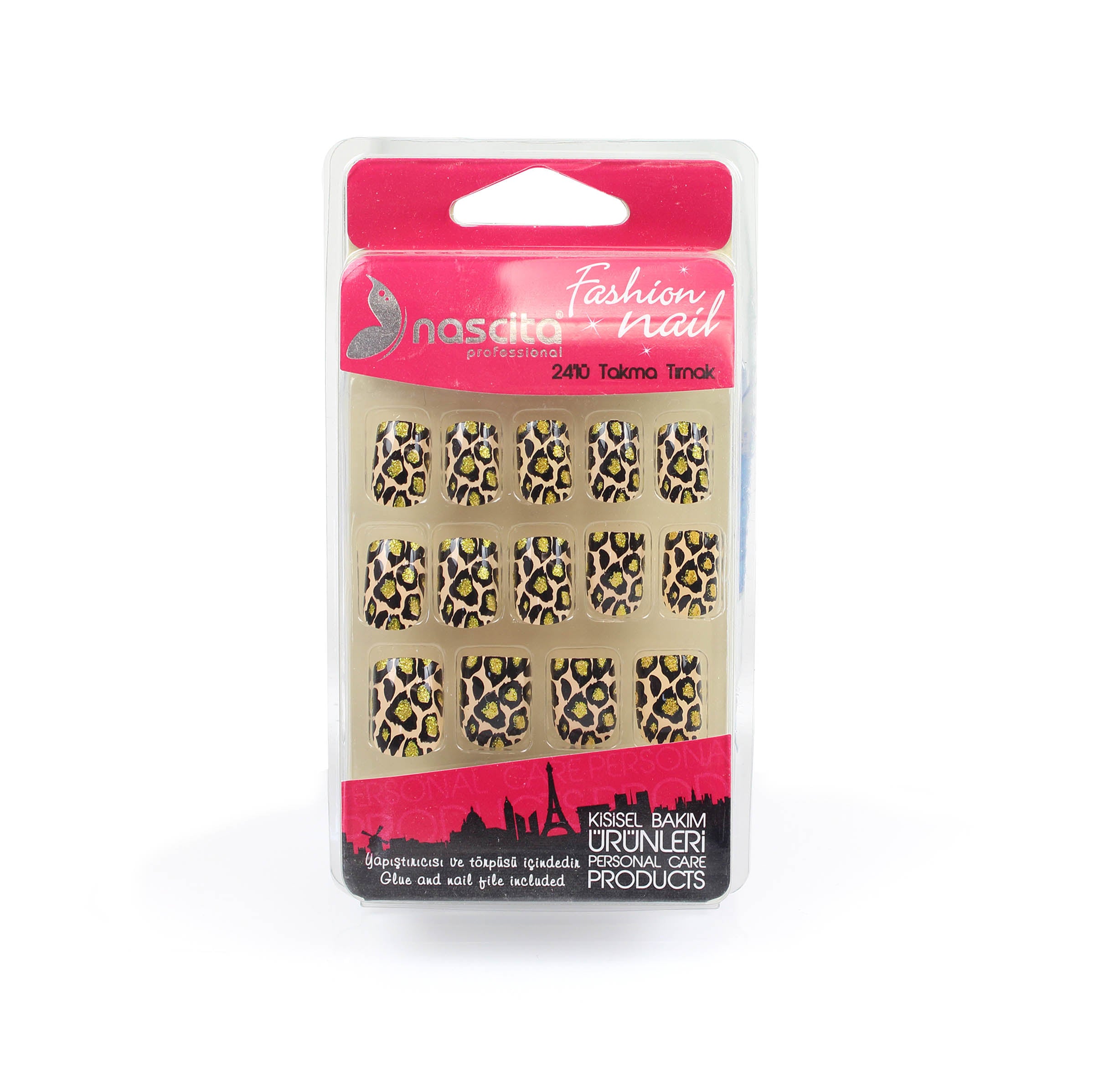 Nascita French Takma Tırnak Leopar Desenli 24’lü Set NASNAIL00101