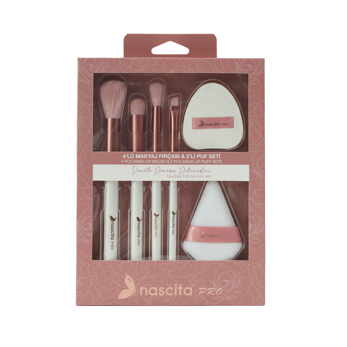 Nascita Pro Makyaj Fırça ve Puf Seti 6 Parça NASBRUSHSET161
