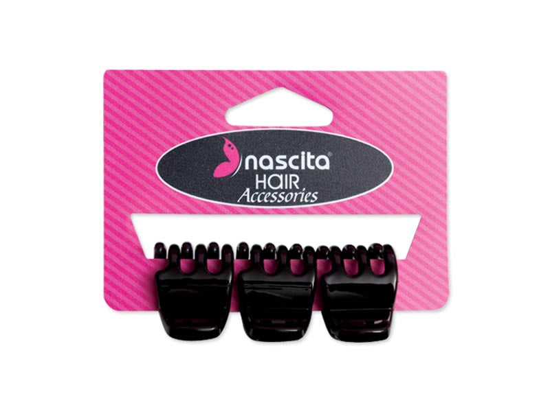 Nascita Siyah Mandal Klipsli Saç Tokası 3'lü Set NASTOKA00020