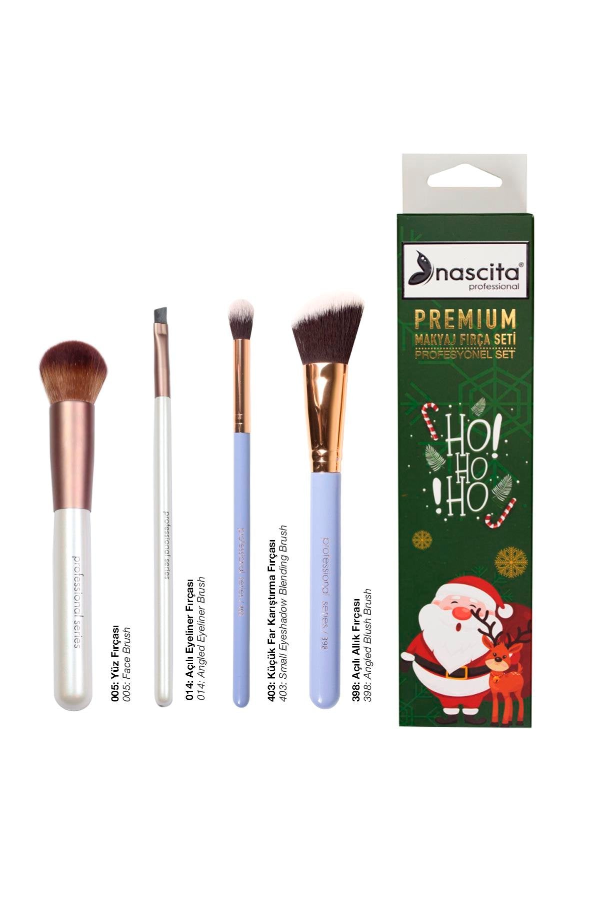 Nascita Premium Christmas 4’lü Makyaj Fırça Seti ZNBRUSHSET05