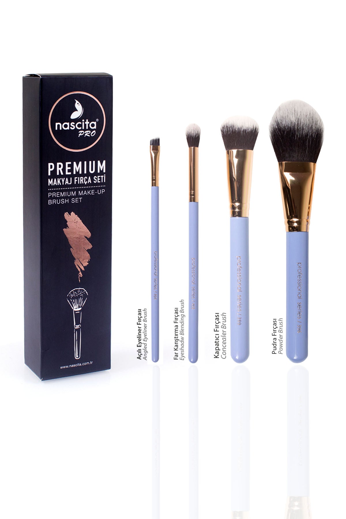 Nascita Premium Günlük 4’lü Makyaj Fırça Seti ZNBRUSHSET06