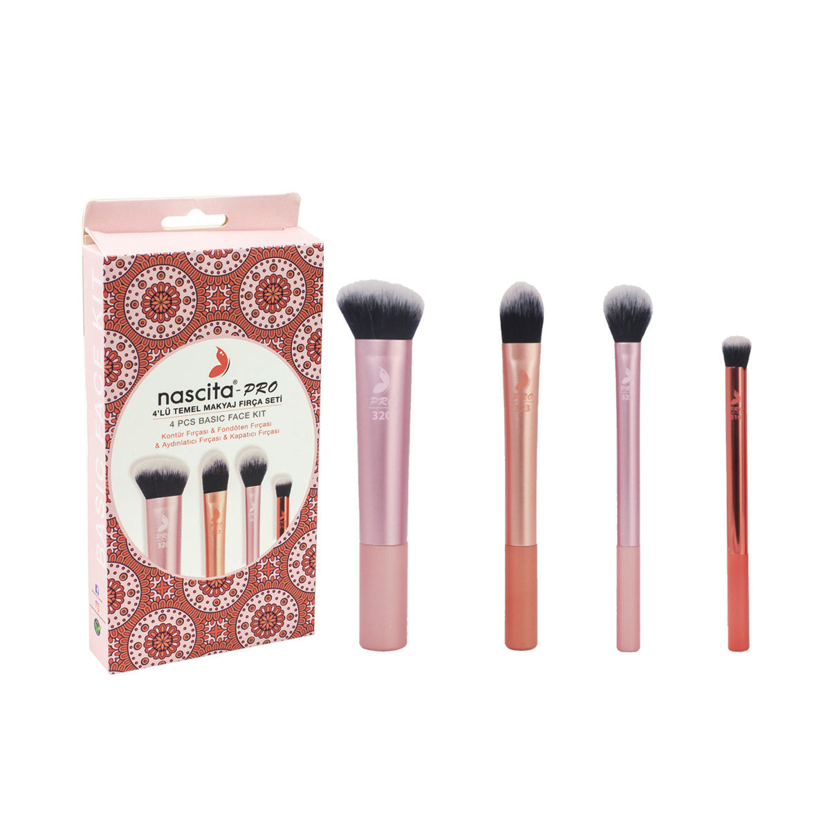 Nascita Pro Temel Makyaj Fırça Seti 4'lü NASBRUSHSET69