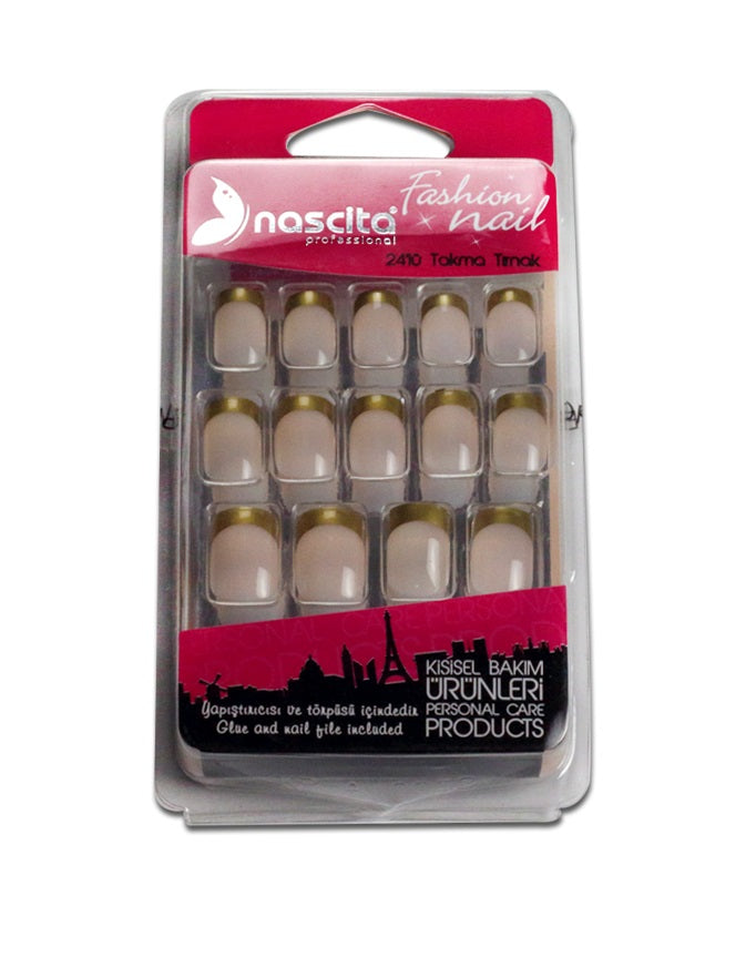 Nascita French Takma Tırnak Gold 24’lü Set NASNAIL00089