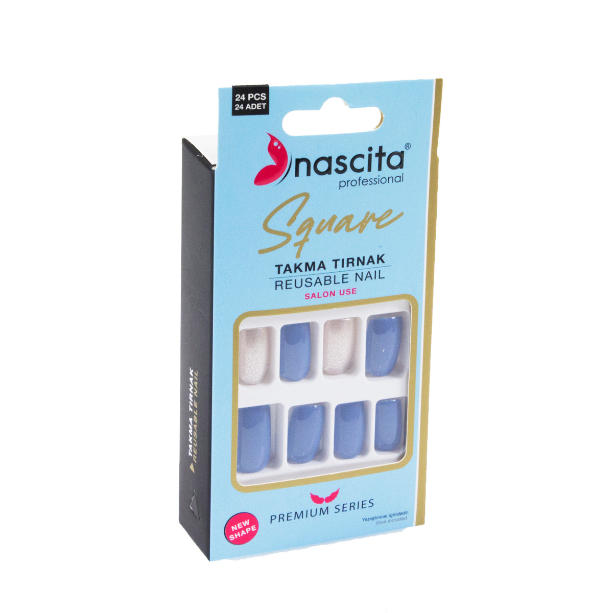 Nascita Square Takma Tırnak Renkli 24’lü Set NASNAIL00161