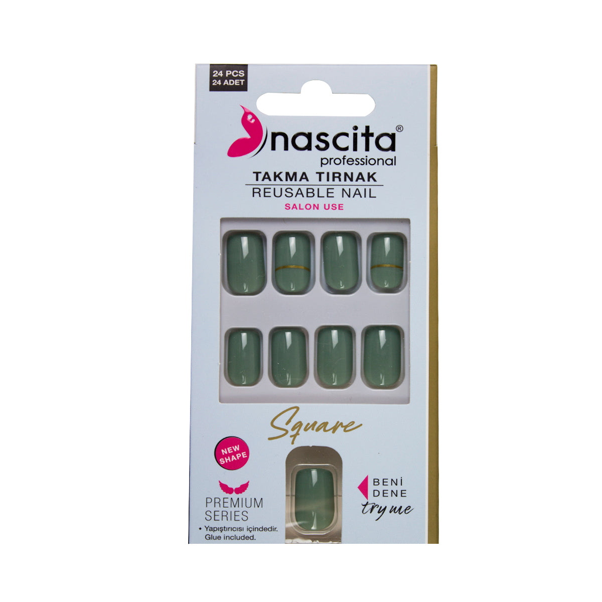 Nascita Square Takma Tırnak Renkli 24’lü Set NASNAIL00162