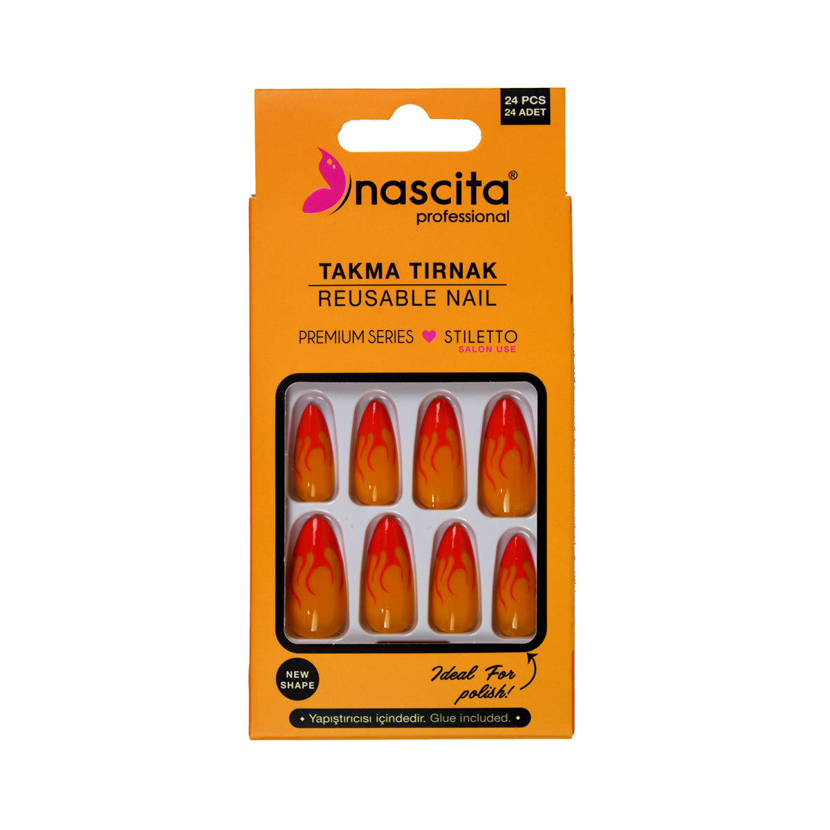 Nascita Stiletto Takma Tırnak Renkli 24’lü Set NASNAIL00185