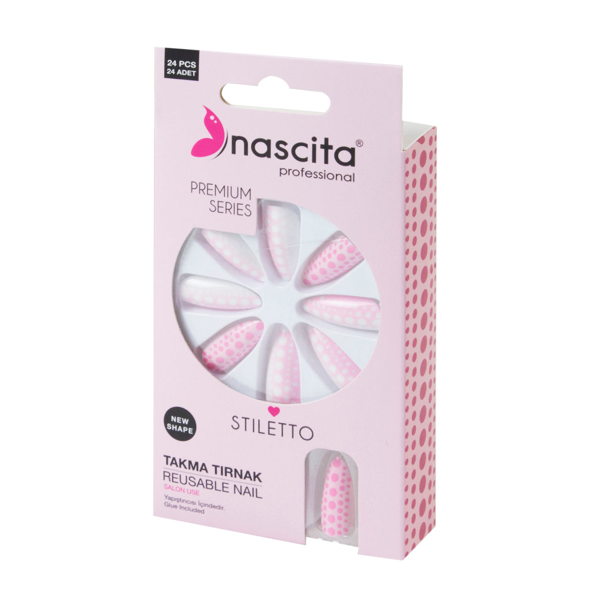 Nascita Stiletto Takma Tırnak Renkli 24’lü Set NASNAIL00186