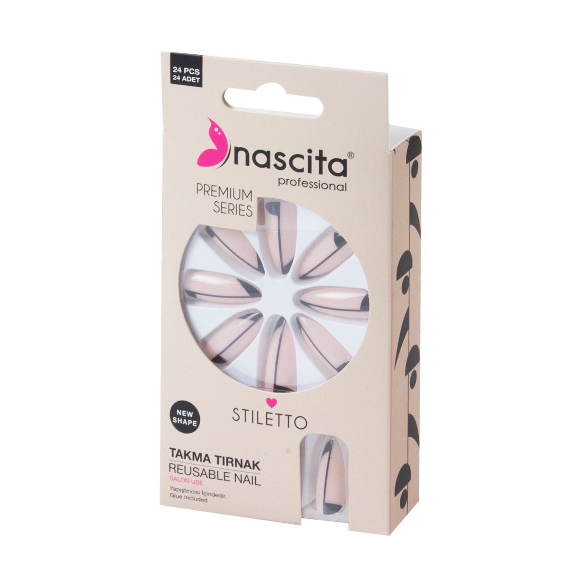Nascita Stiletto Takma Tırnak Renkli 24’lü Set NASNAIL00187
