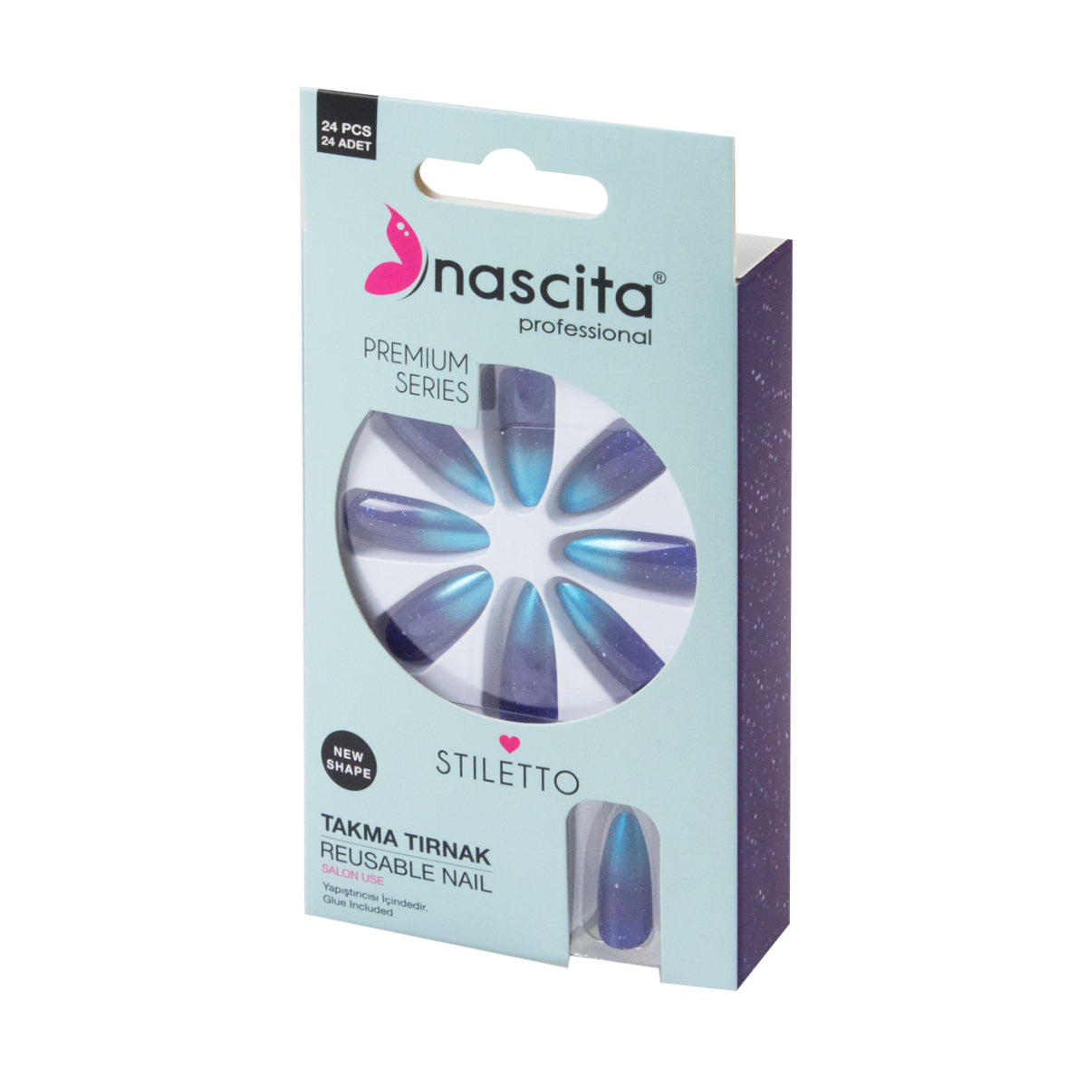 Nascita Stiletto Takma Tırnak Renkli 24’lü Set NASNAIL00188