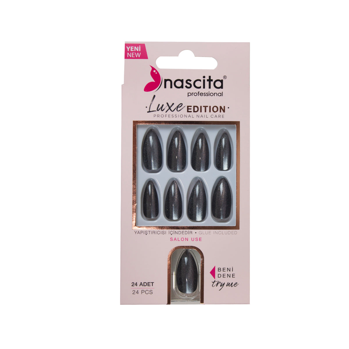 Nascita Kedi Gözü Takma Tırnak 24'Lü Set NASNAIL00244