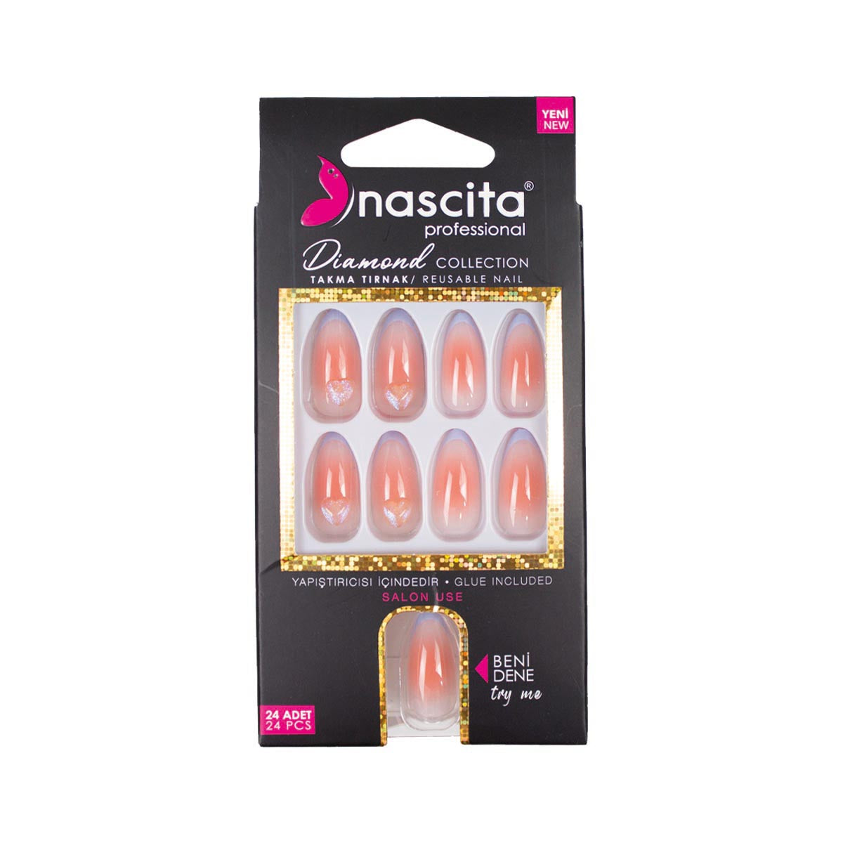Nascita Diamond Taşlı Takma Tırnak 24'Lü Set NASNAIL00253