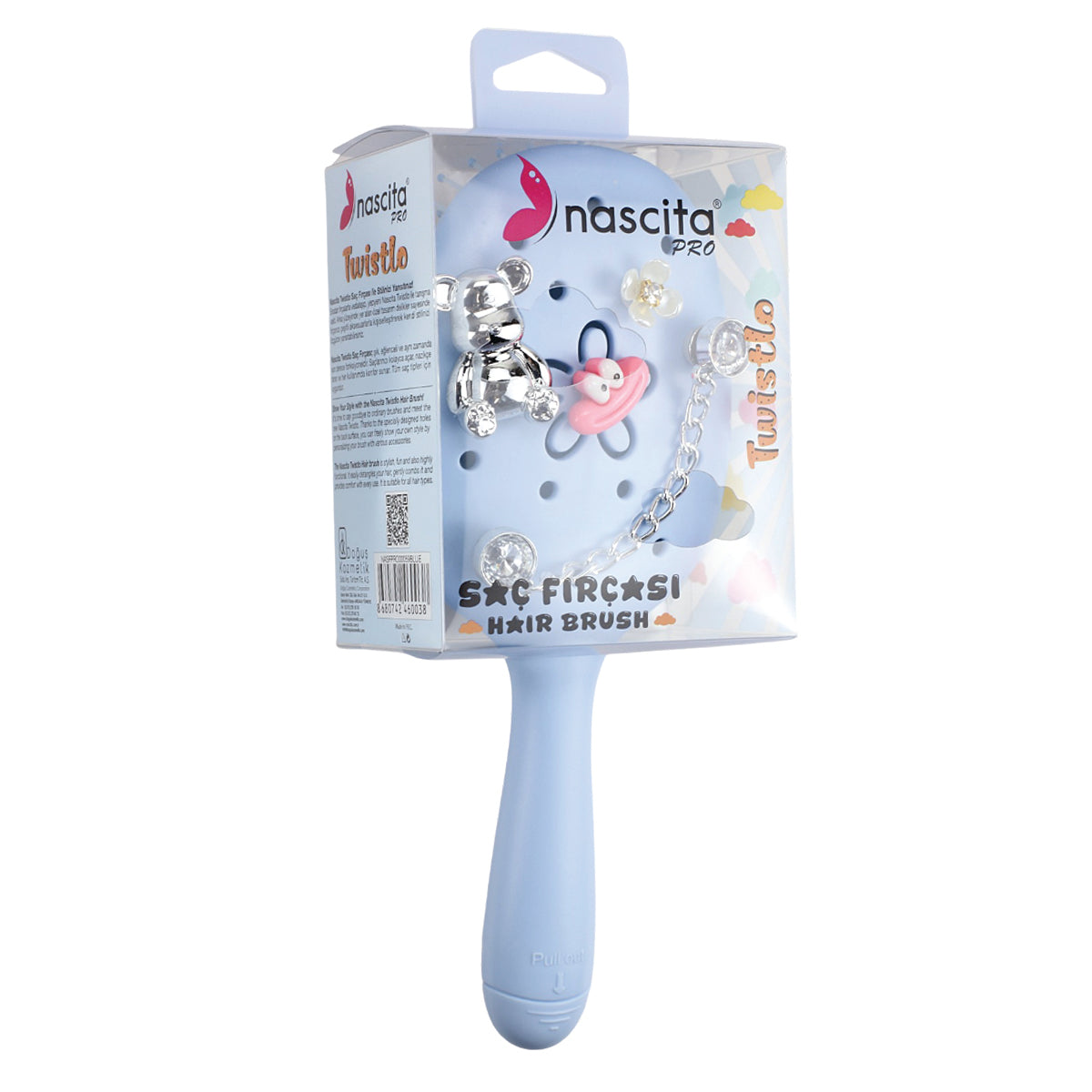 Nascita Twistlo Saç Açma ve Tarama Fırçası Mavi NASFPRO00059BLUE