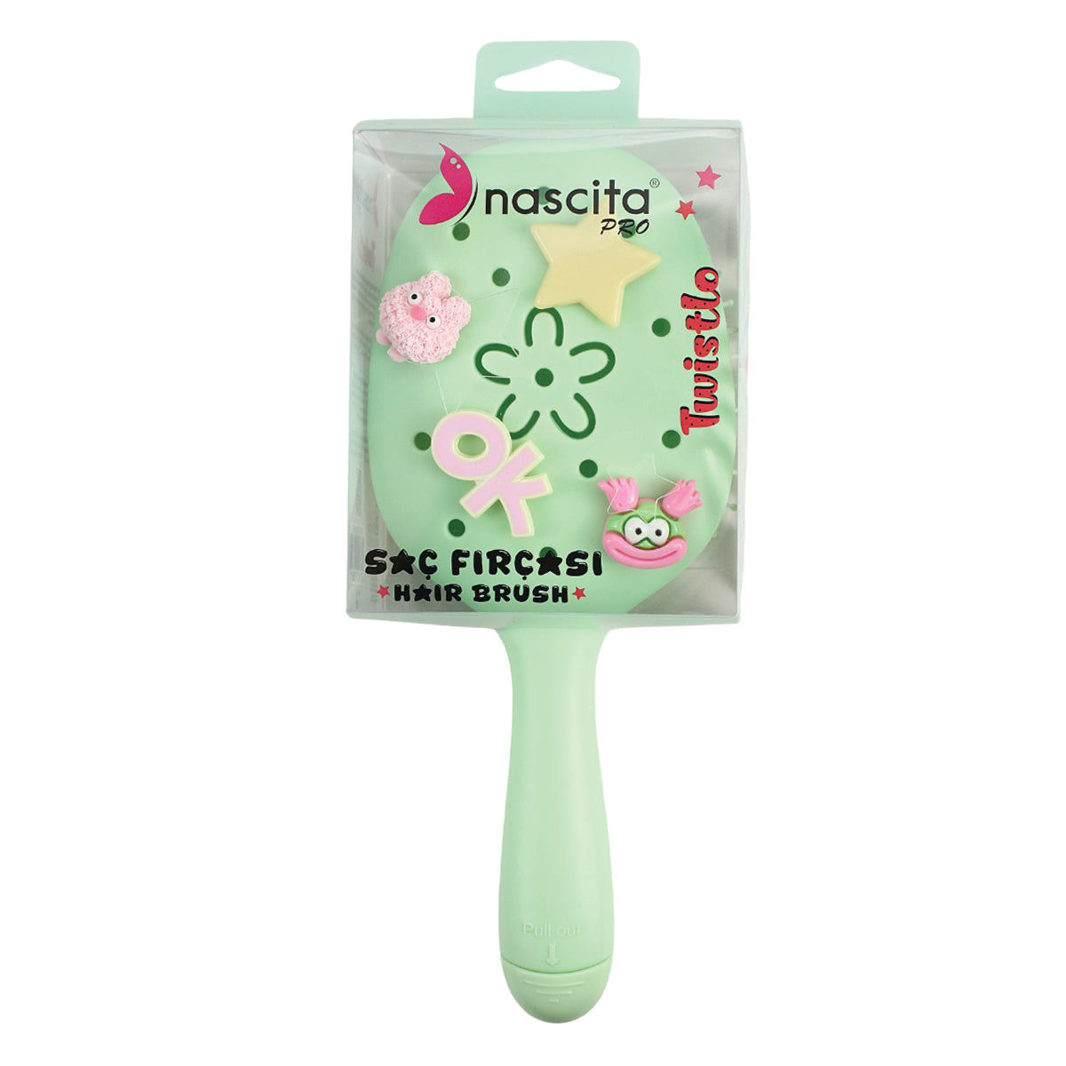 Nascita Twistlo Saç Açma ve Tarama Fırçası Yeşil NASFPRO00059GR