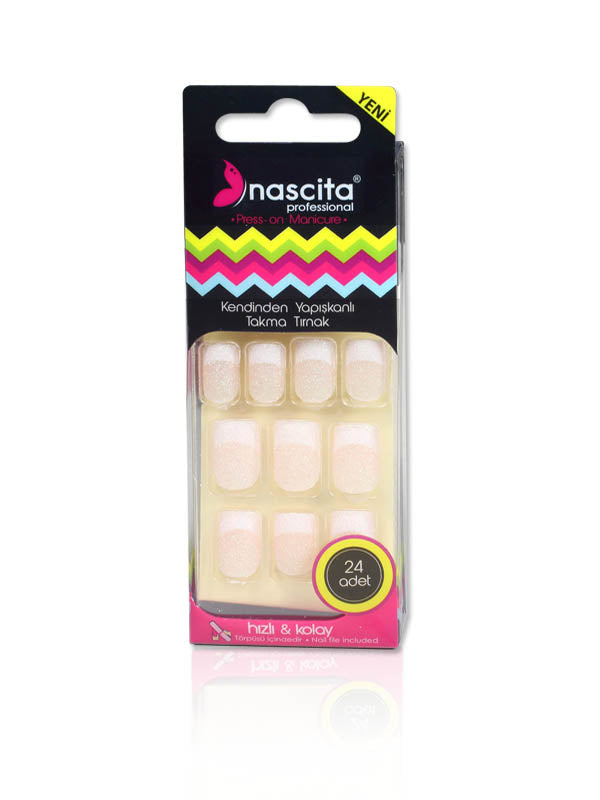 Nascita French Kendinden Yapışkanlı Takma Tırnak 24’lü Set NASNAIL00104