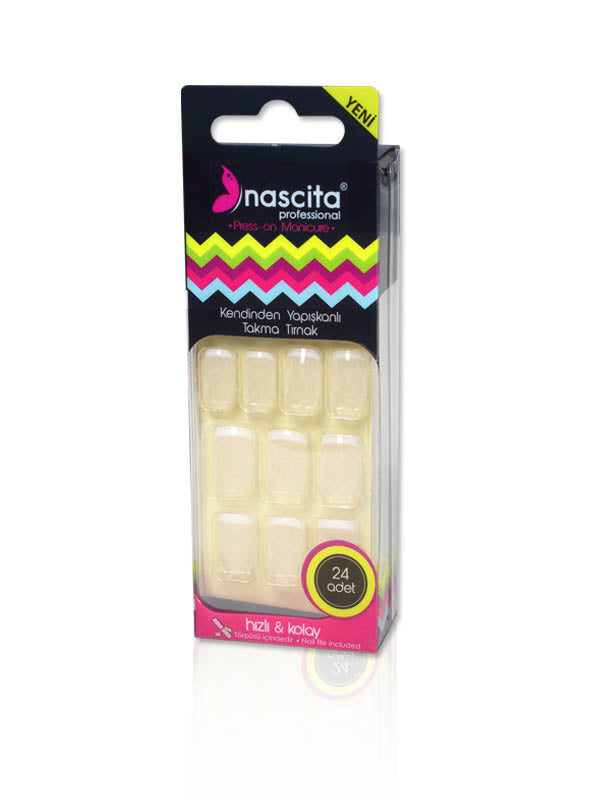Nascita French Kendinden Yapışkanlı Takma Tırnak 24’lü Set NASNAILX0002
