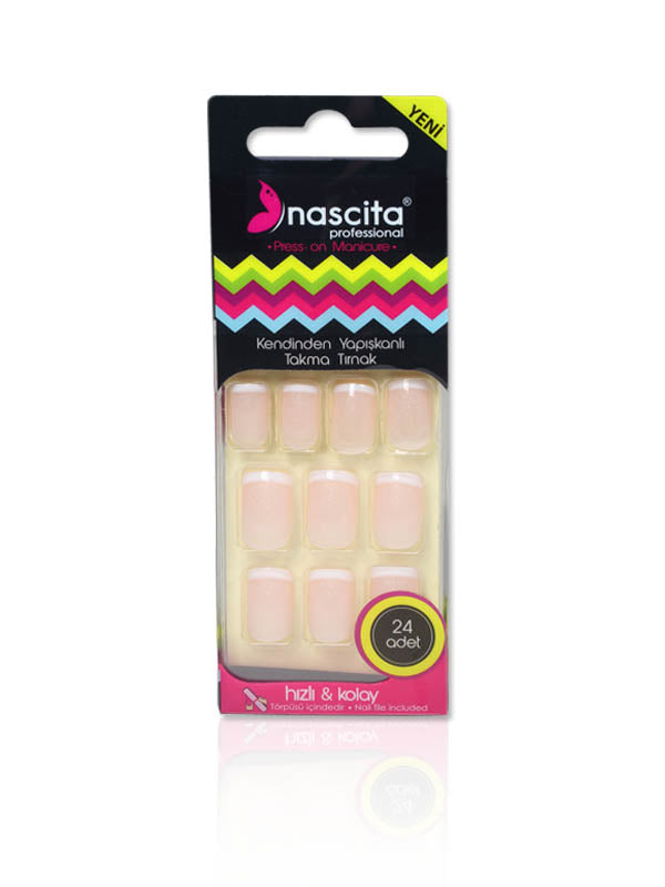Nascita French Kendinden Yapışkanlı Takma Tırnak 24’lü Set NASNAILX0003