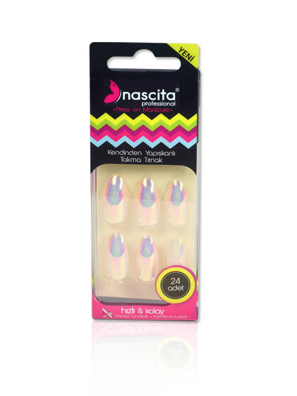 Nascita Badem Kendinden Yapışkanlı Takma Tırnak 24’lü Set NASNAILX0005