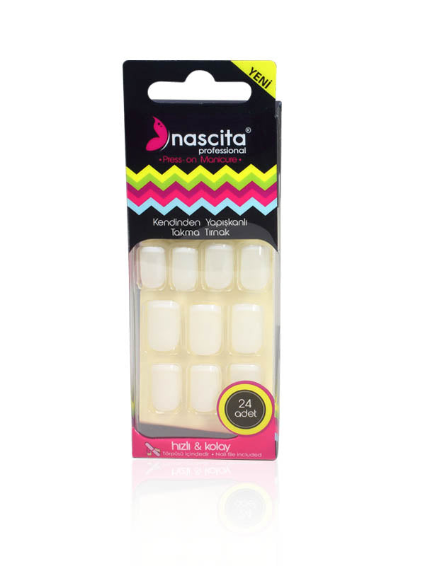 Nascita French Kendinden Yapışkanlı Takma Tırnak 24’lü Set NASNAILX0010