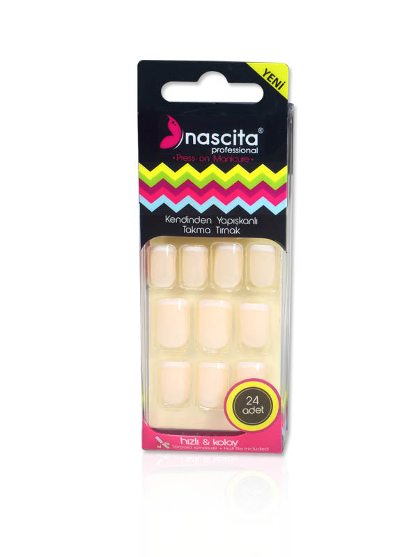 Nascita French Kendinden Yapışkanlı Takma Tırnak 24’lü Set NASNAILX0011