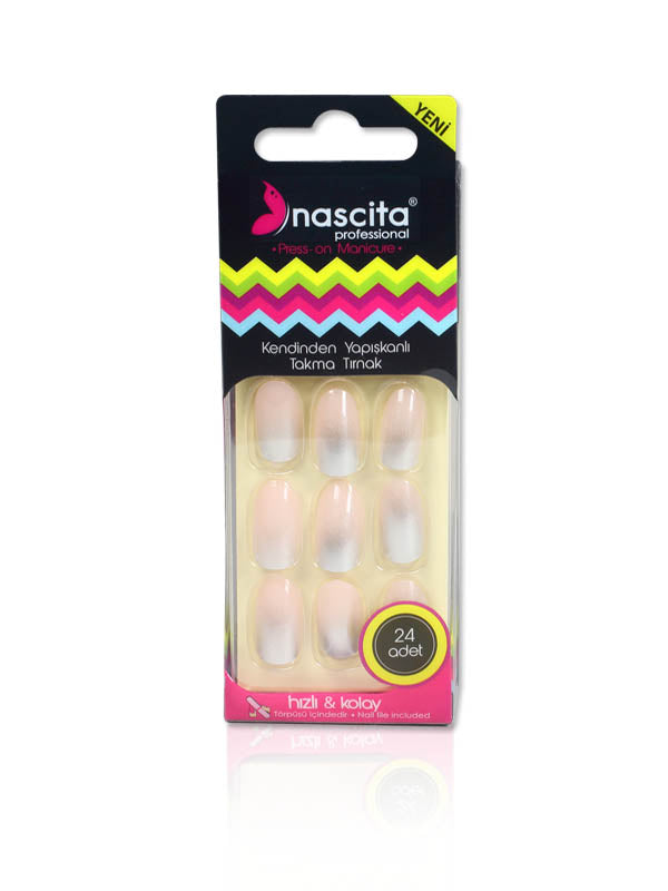 Nascita Badem Kendinden Yapışkanlı Takma Tırnak 24’lü Set NASNAILX0019