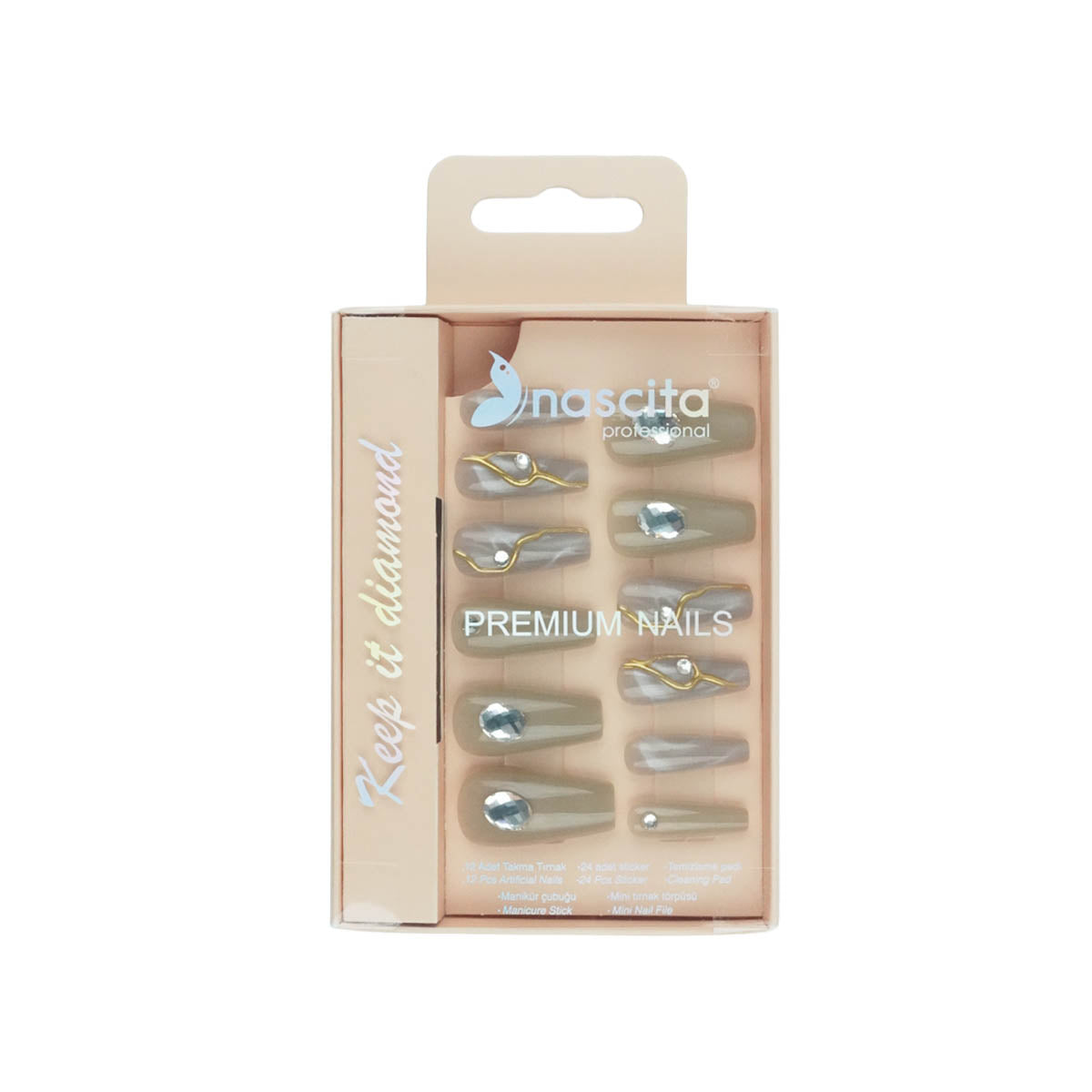 Nascita Premium Diamond Seri Takma Tırnak NASNAIL0295