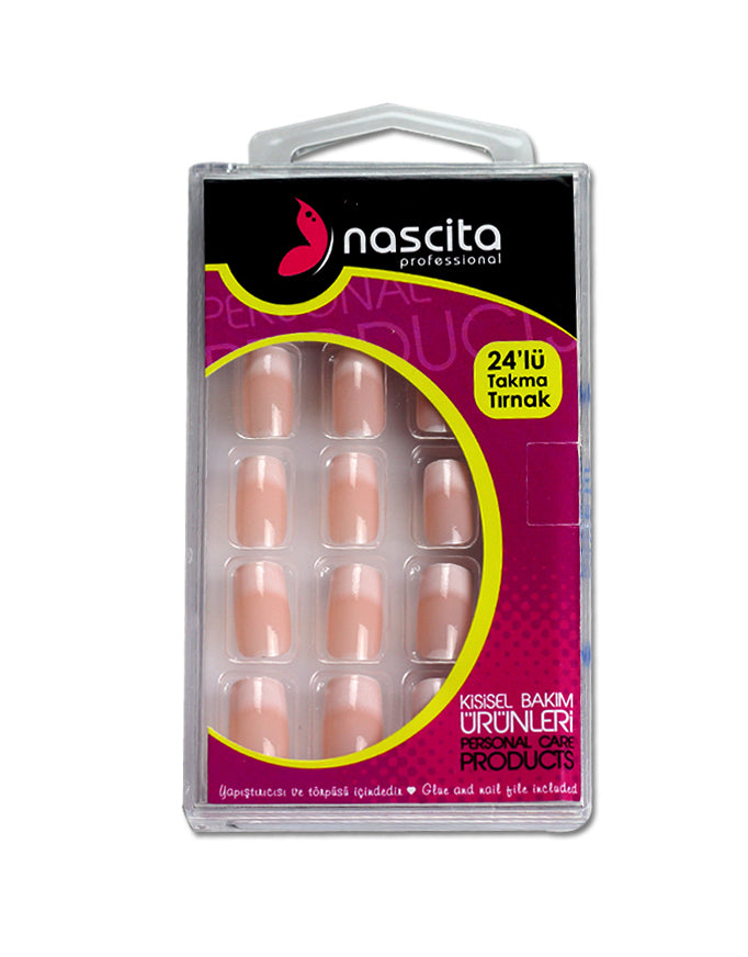 Nascita French Takma Tırnak Pembe 24’lü Set NASNAIL0070