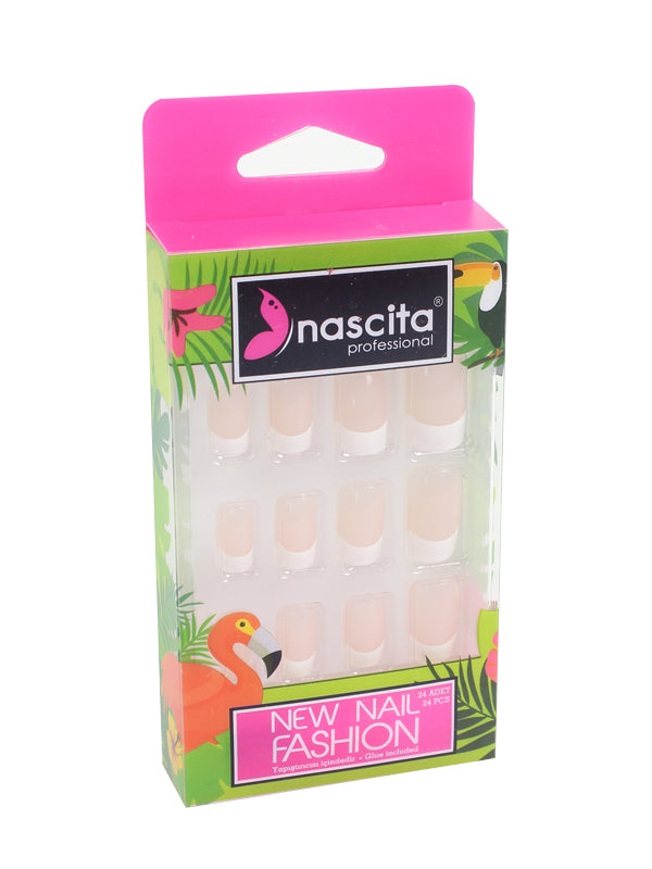 Nascita French Doğal Görünümlü Takma Tırnak 24’lü Set NASNAIL0034