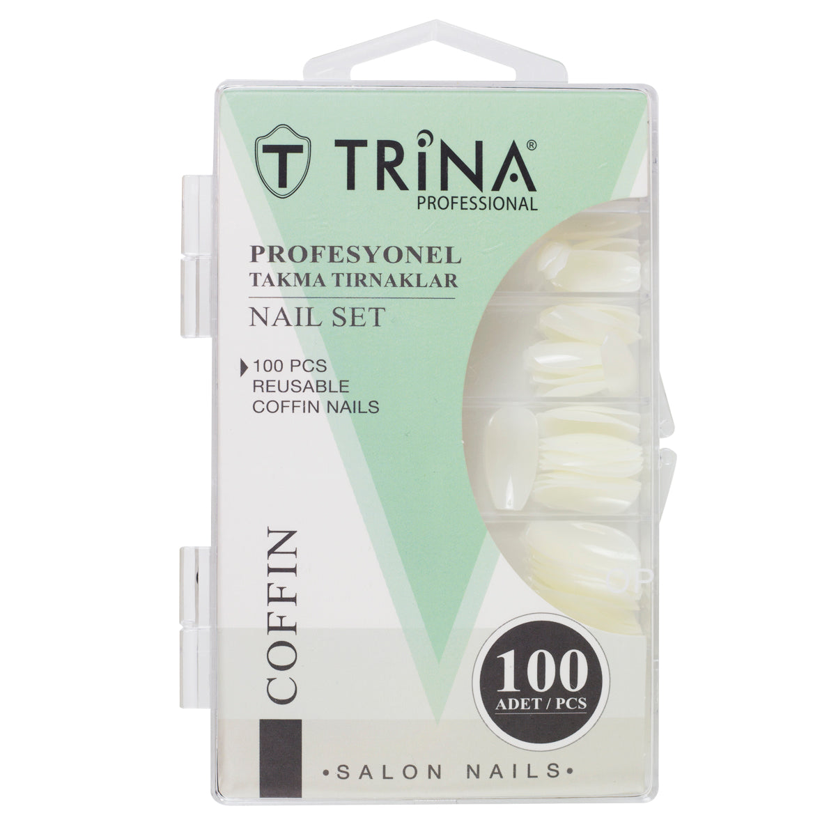 Trina Coffin Takma Tırnak 100'lü Kutulu TRNNAIL0006
